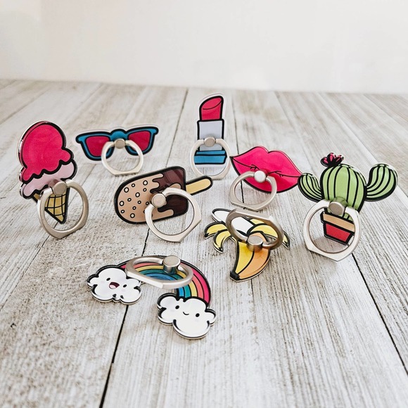 2" Cute Enamel Cellphone Mobile Ring Stands Holders with 360 Degree Ring Rotat - Picture 2 of 16